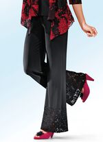 Byxor med elegant spetskant 