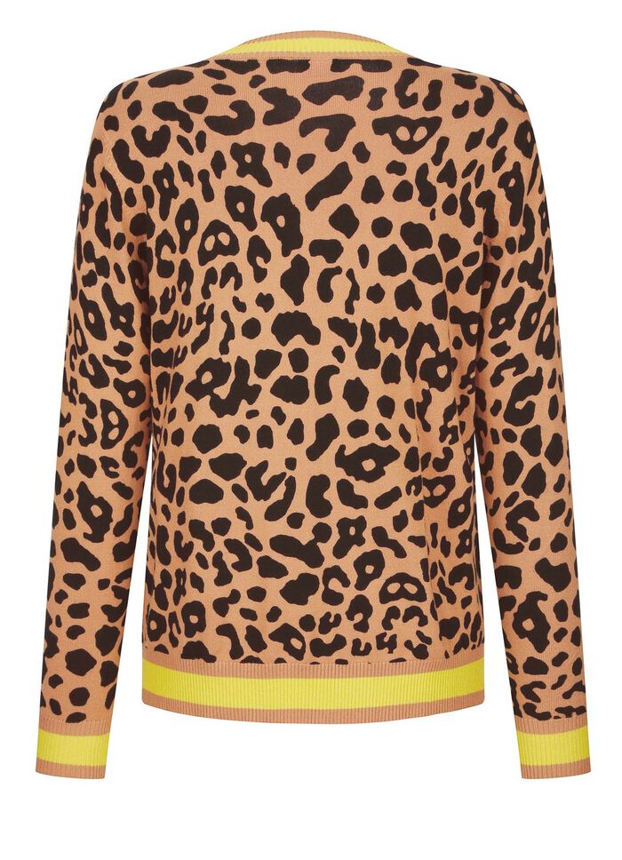 Cardigan med djurp&auml;lslook 