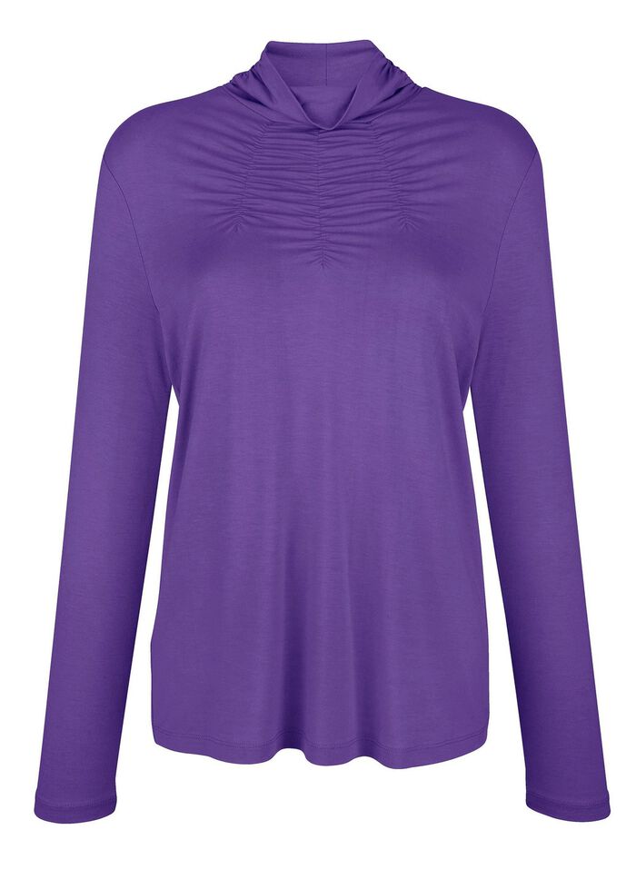 Skjorta med volanger i 5 f&auml;rger VIOLETT