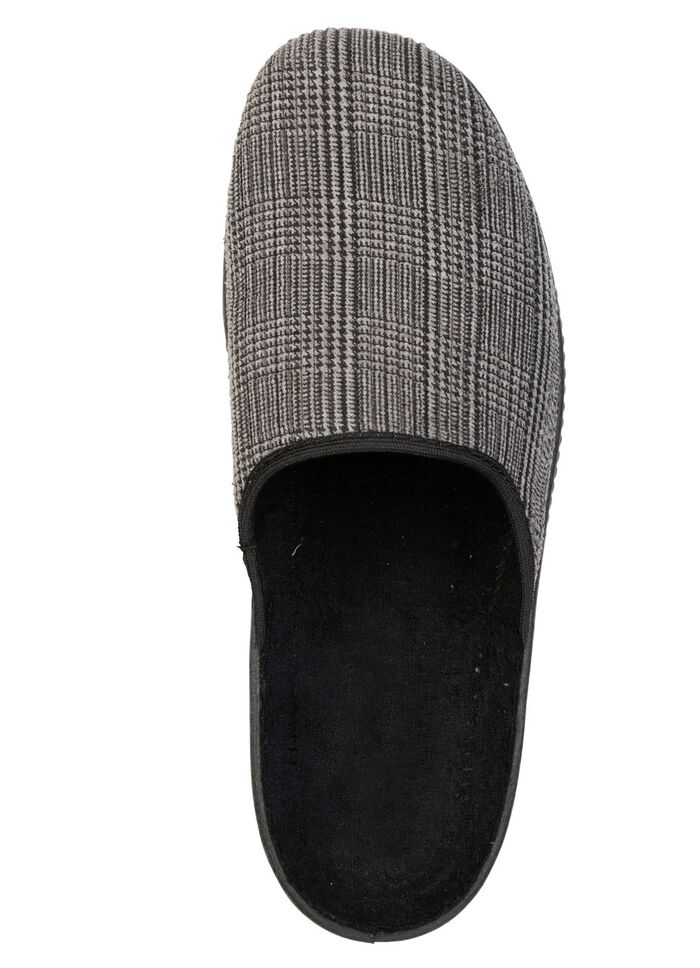 Klassiska herrtofflor med anatomiskt formad fotb&auml;dd GRAU