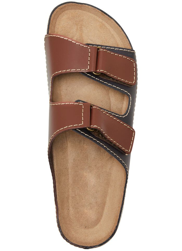 GINO GALANTE, klassiska herrmuffor, tillverkade av l&auml;der MARON-SVART