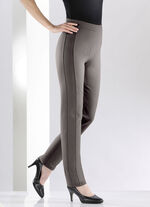 Byxor med figurn&auml;ra delande s&ouml;mmar TAUPE