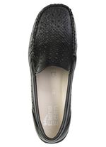 ELENA EDEN mockasintofflor med luftiga perforeringar SCHWARZ