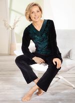 Fritidsdräkt med randig design 