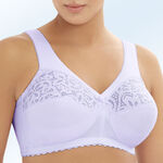 Glamorise st&ouml;d-bh med broderad spets LILA