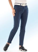 Jeans i distinkt randig design 