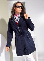 Funktionell kort kappa med avtagbar huva 