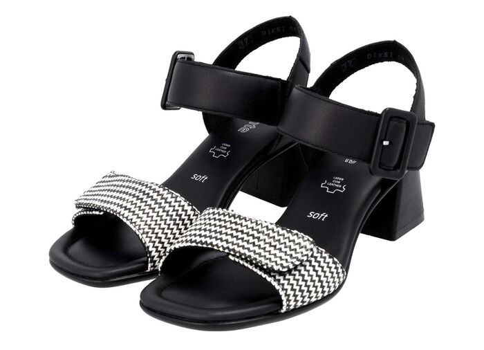 Remonte sandal med fl&auml;tade detaljer 