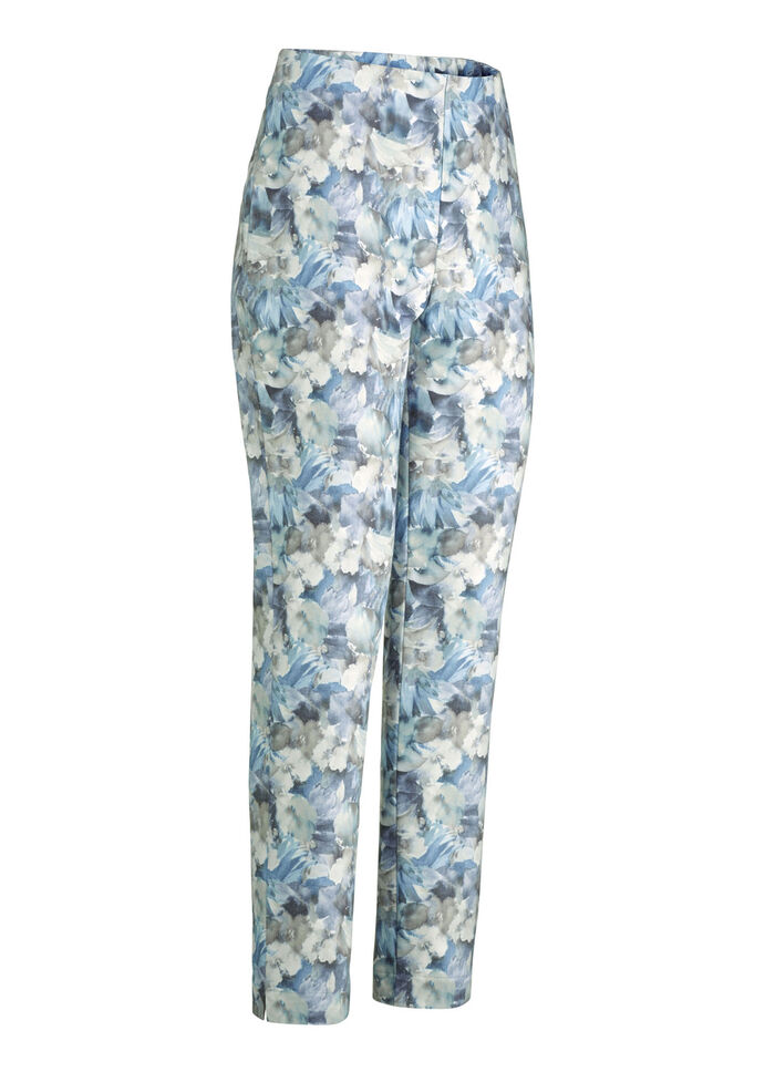Byxor med en blommig all-over design 