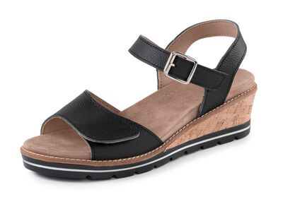 ELENA EDEN, bekv&auml;ma damsandaler, bredd H, med uttagbar fotb&auml;dd 