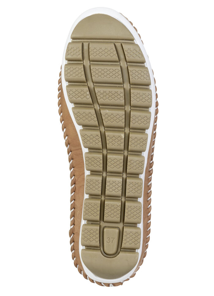 Gemini, sommarsabot för kvinnor, vidd G, med uttagbar fotbädd COGNAC