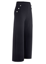 Culottes med dekorativa knappar SVART