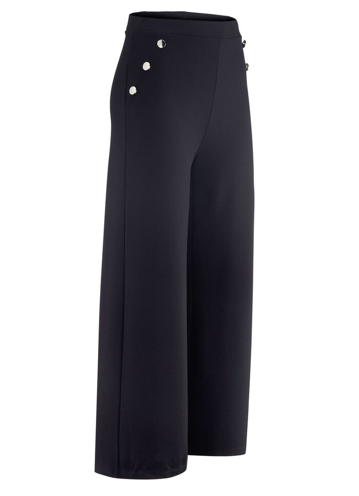 Culottes med dekorativa knappar SVART