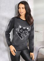 Tr&ouml;ja med s&ouml;tt kattmotiv 