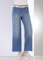 Jeans med trendig benvidd, 