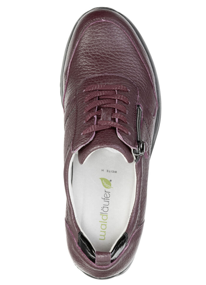Waldläufer, lätta damsneakers, bredd H, med uttagbar fotbädd BORDEAUX
