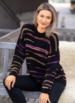 Tr&ouml;ja med intarsia-r&auml;nder 