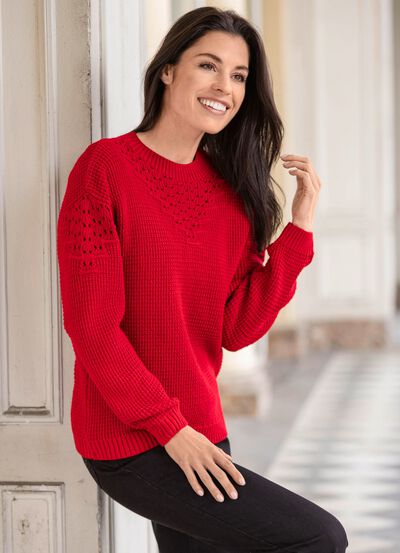 Tr&ouml;ja med texturerat m&ouml;nster 