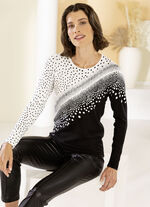 Pullover i mjuk, finstickad, 