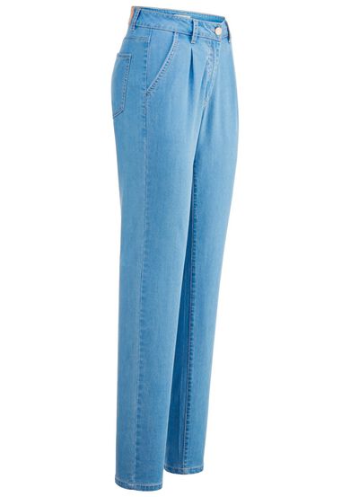 Jeans i chino-modell 