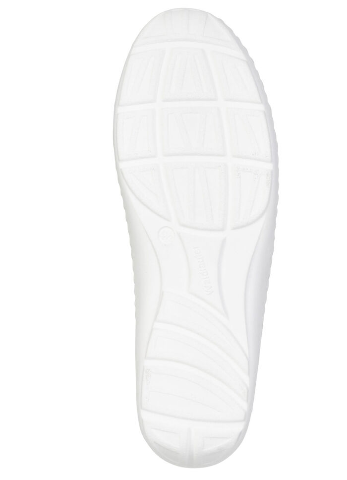 Waldläufer, bekväma damskor med snörning, bredd H, med uttagbar fotbädd WEISS-SILBER