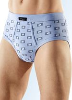 Finribbade kalsonger i sexpack med gylf, m&ouml;nstrade 