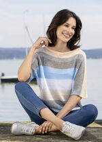 Tröja i en garnblandning med glansig effekt 