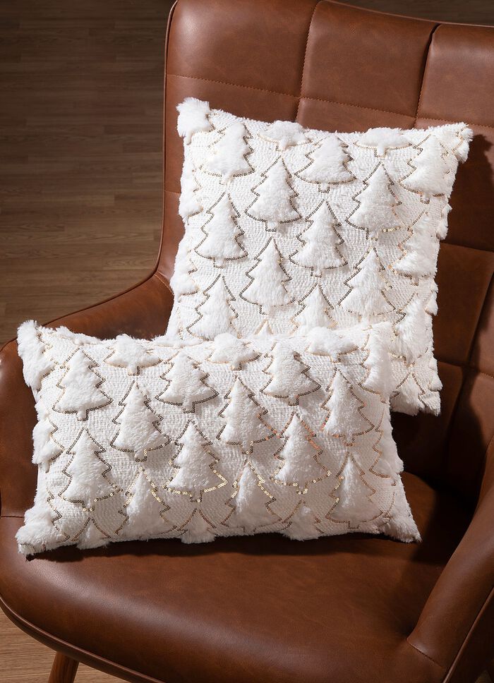 Stickat kuddfodral SEKT-GOLD