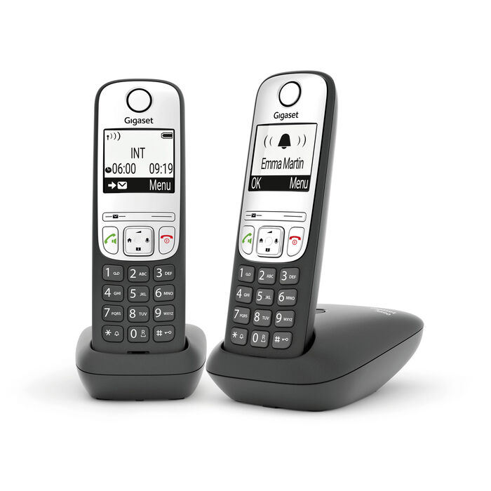 Trådlös telefon Gigaset A690 Duo SVART