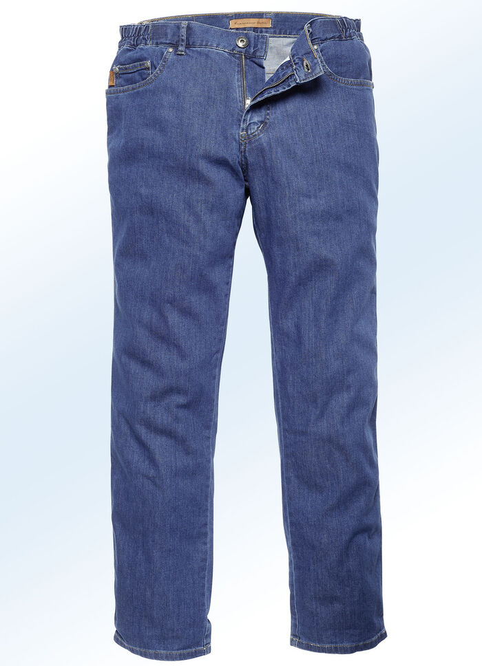 Jeans från Francesco Botti med resårinfällningar i 3 färger, 
