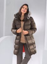 Kort dunkappa med avtagbar huva 