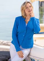 Blus kavaj med axelvaddar BLAU