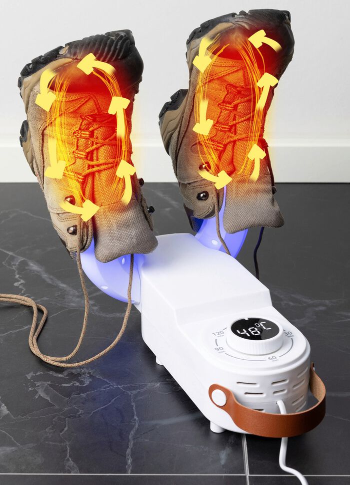 Hopf&auml;llbar skotorkare med 360 graders varmluftscirkulation 