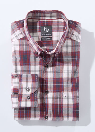 Skjorta från "King's Road" med button-down krage i 3 färger 