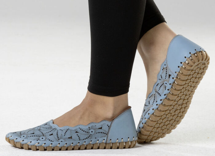 ELENA EDEN ballerina med intressant prägling JEANS