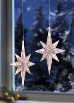 Upplyst Crystal Star Set om 2 