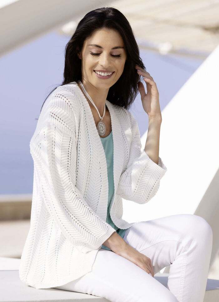 cardigan med genombruten design, 