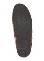 Kardborrtofflor med f&auml;rgglada blombroderier ANTRACIT-F&Auml;RGRIK