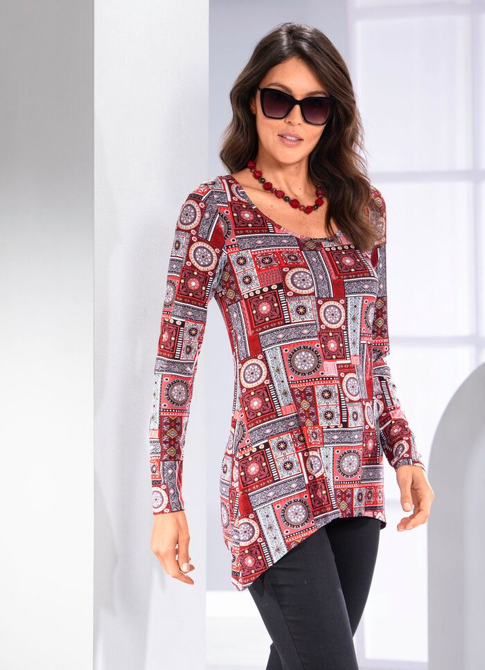 Skjorta med sv&auml;ngd f&aring;ll 