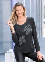 Skjorta med flatlocks&ouml;m i 2 f&auml;rger 