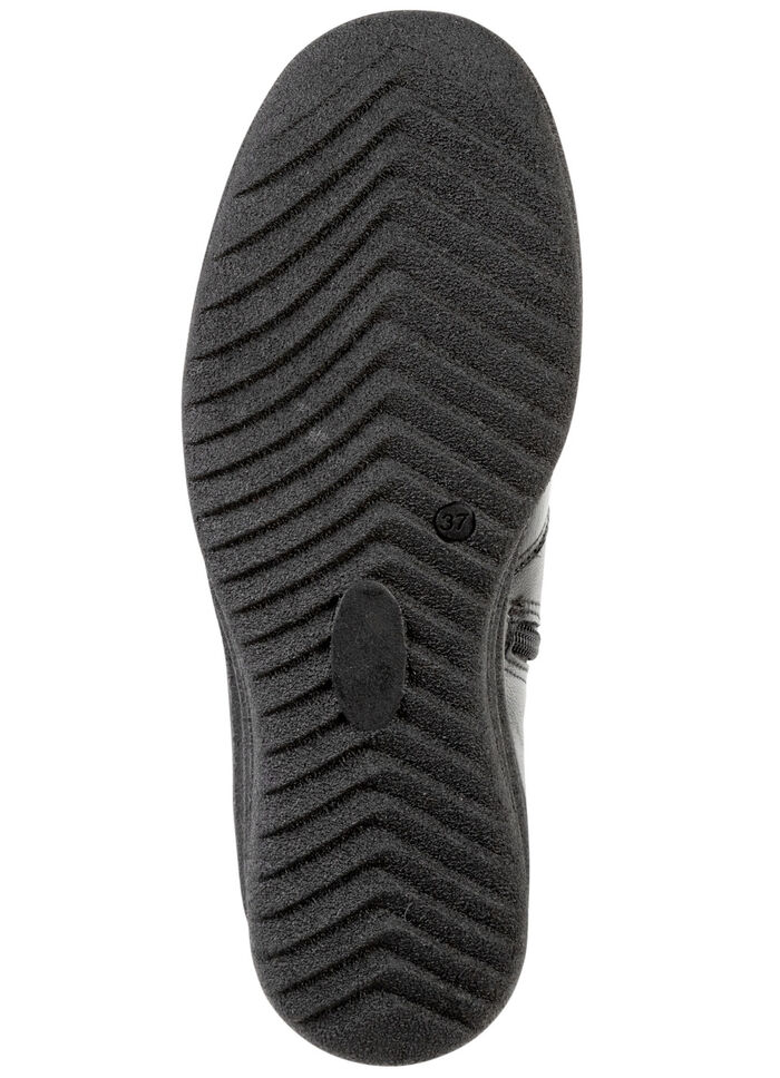 ELENA EDEN, fodrade damstövletter, vinterskor, bredd H, med lammskinn SVART