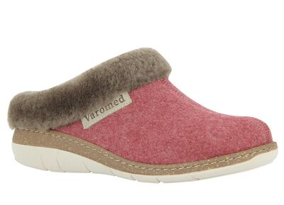 Tofflor med lammskinnskrage 