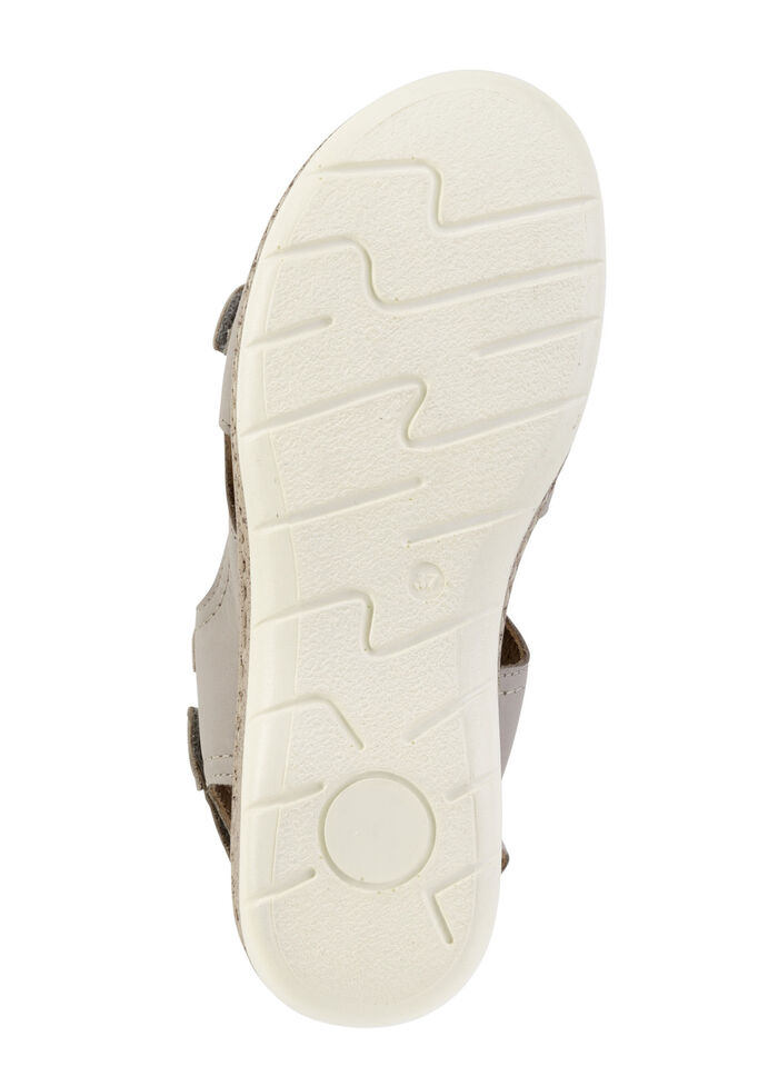 ELENA EDEN sandal med kontrasterande detaljer TAUPE
