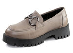 ELENA EDEN loafers med metallsmycken TAUPE