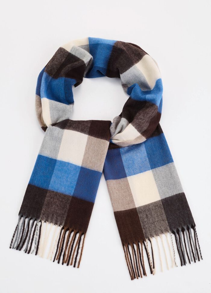 Halsduk med rutig design 