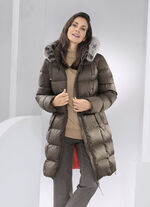 Kort dunkappa med avtagbar huva 