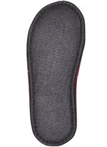 Klassiska damtofflor, bredd H, med söt kattapplikation RÖD