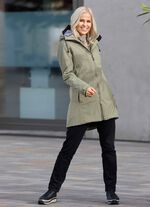 Kort kappa med fast huva 