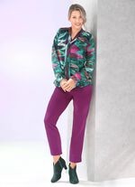 Blus med V-slits och knytband 