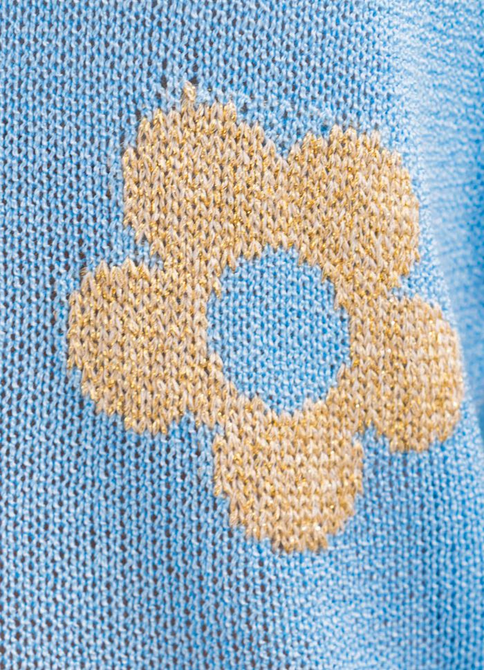 Glittertr&ouml;ja med blommotiv 